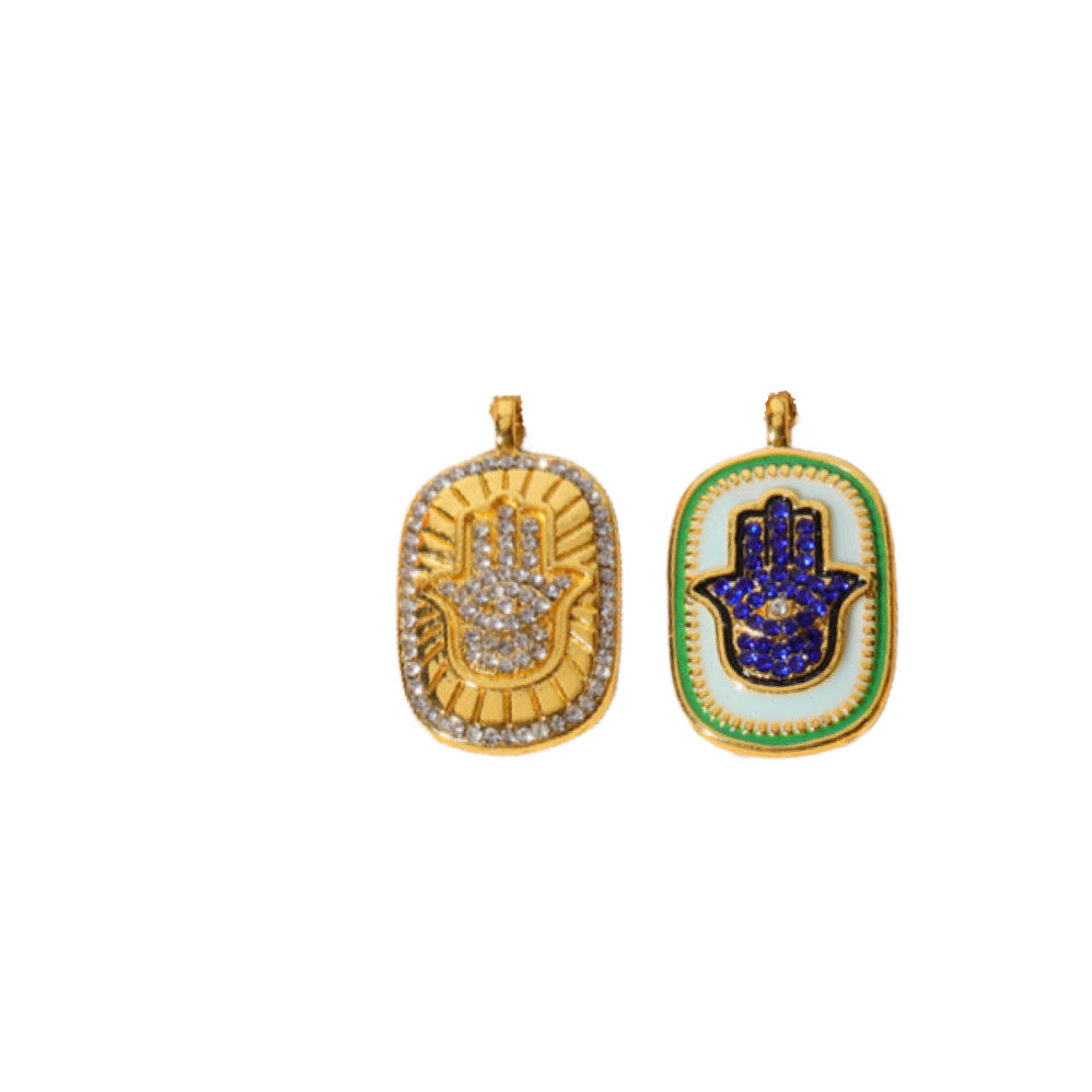 Cubic Zirconia Inlay pendants