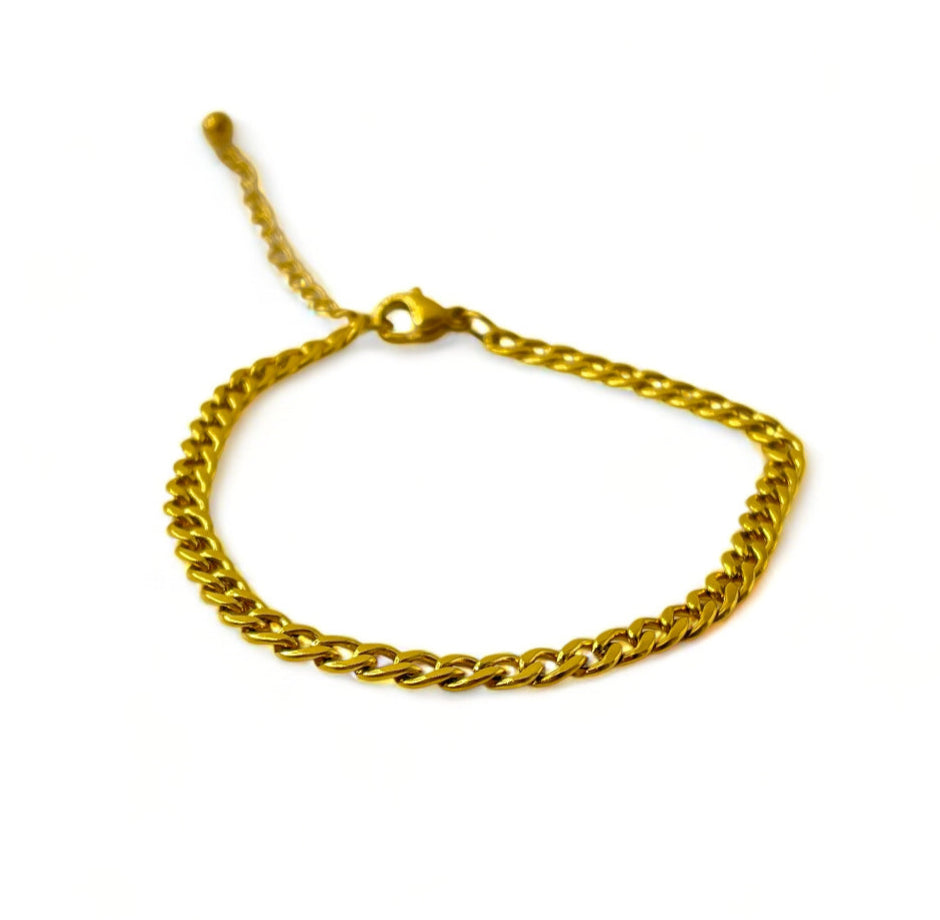 Base Chain for Lucky Charm Bracelet | Cuban Chain