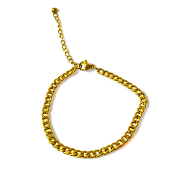 Base Chain for Lucky Charm Bracelet | Cuban Chain