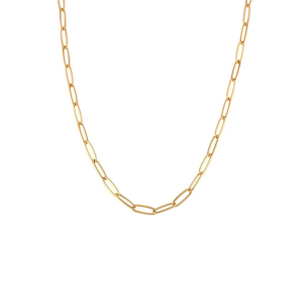 Base Chain for Lucky Charm Necklace | Paper Clip Chain