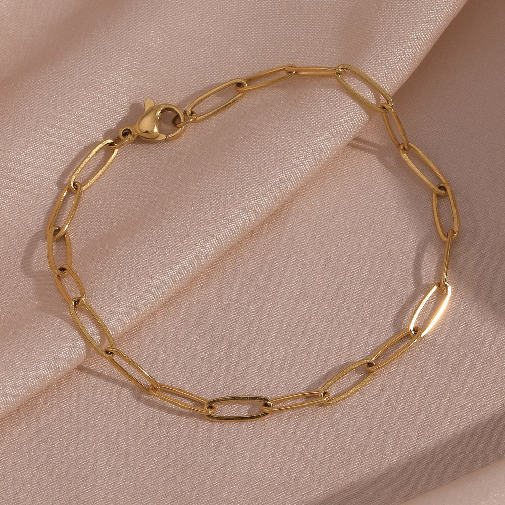 Base Chain for Lucky Charm Bracelet | Paper Clip Chain