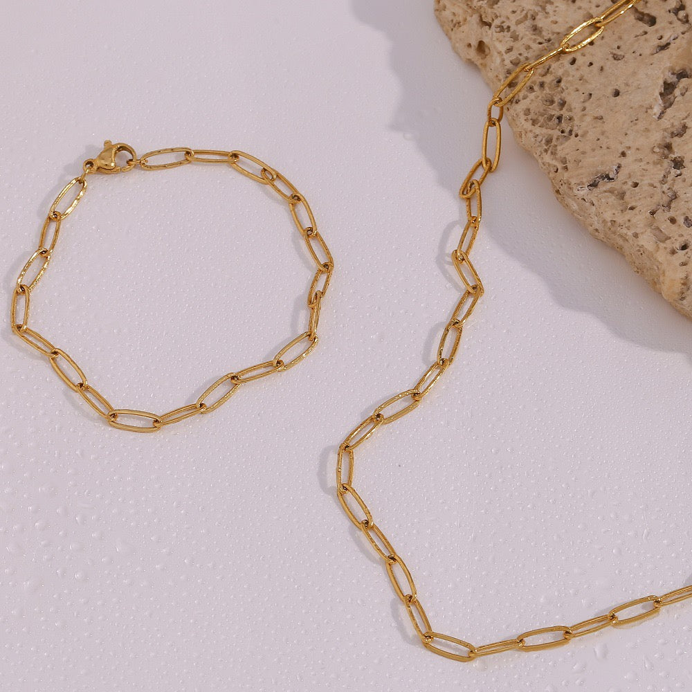 Base Chain for Lucky Charm Bracelet | Paper Clip Chain