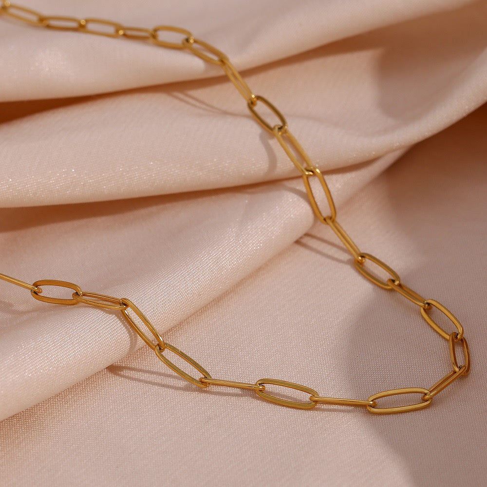Base Chain for Lucky Charm Necklace | Paper Clip Chain