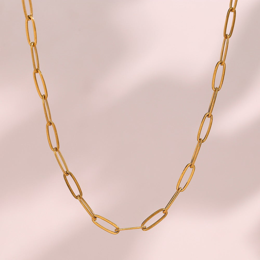 Base Chain for Lucky Charm Necklace | Paper Clip Chain
