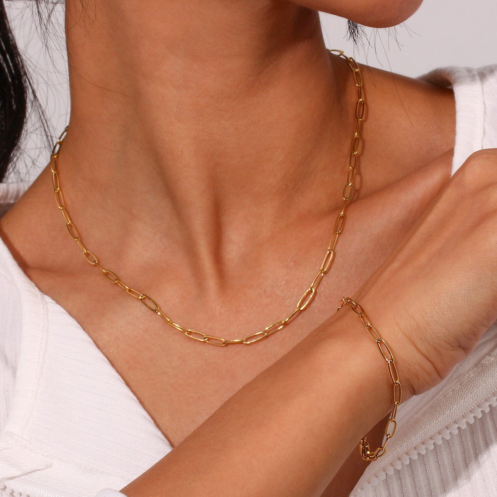 Base Chain for Lucky Charm Bracelet | Paper Clip Chain