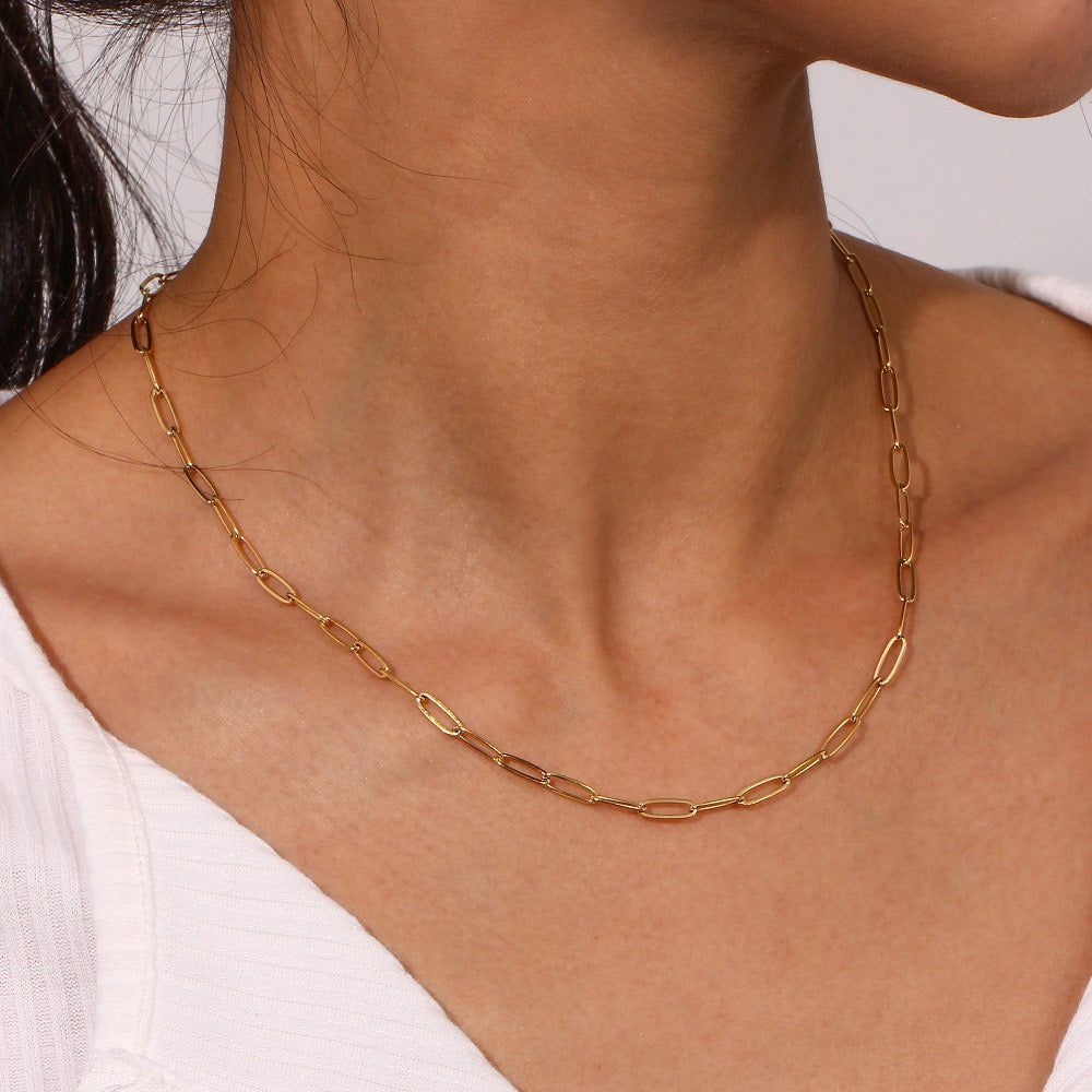 Base Chain for Lucky Charm Necklace | Paper Clip Chain