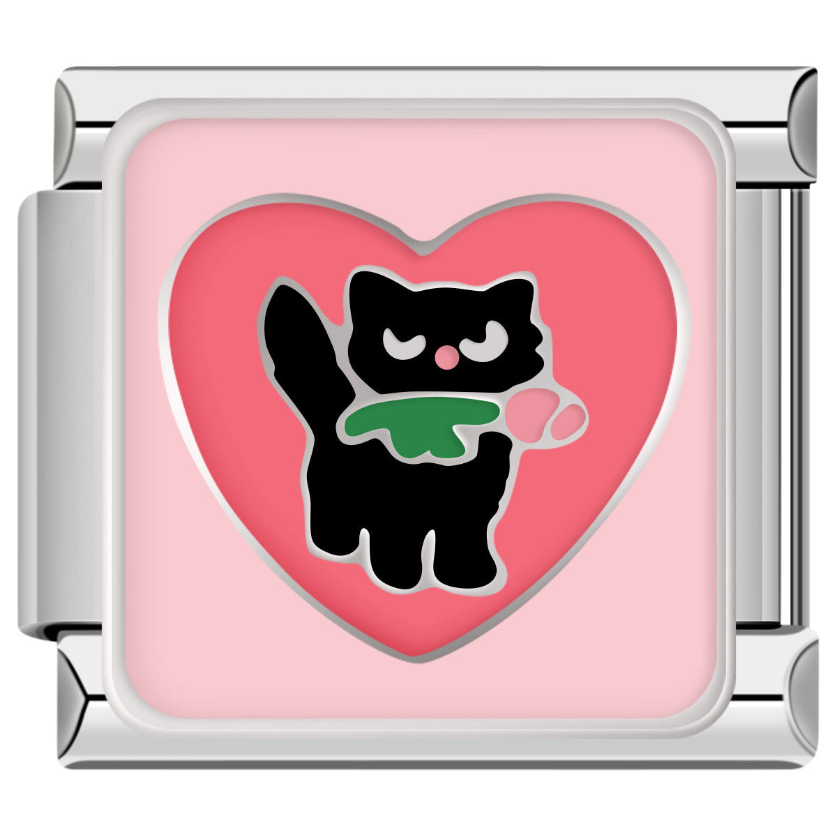 Cat pink heart