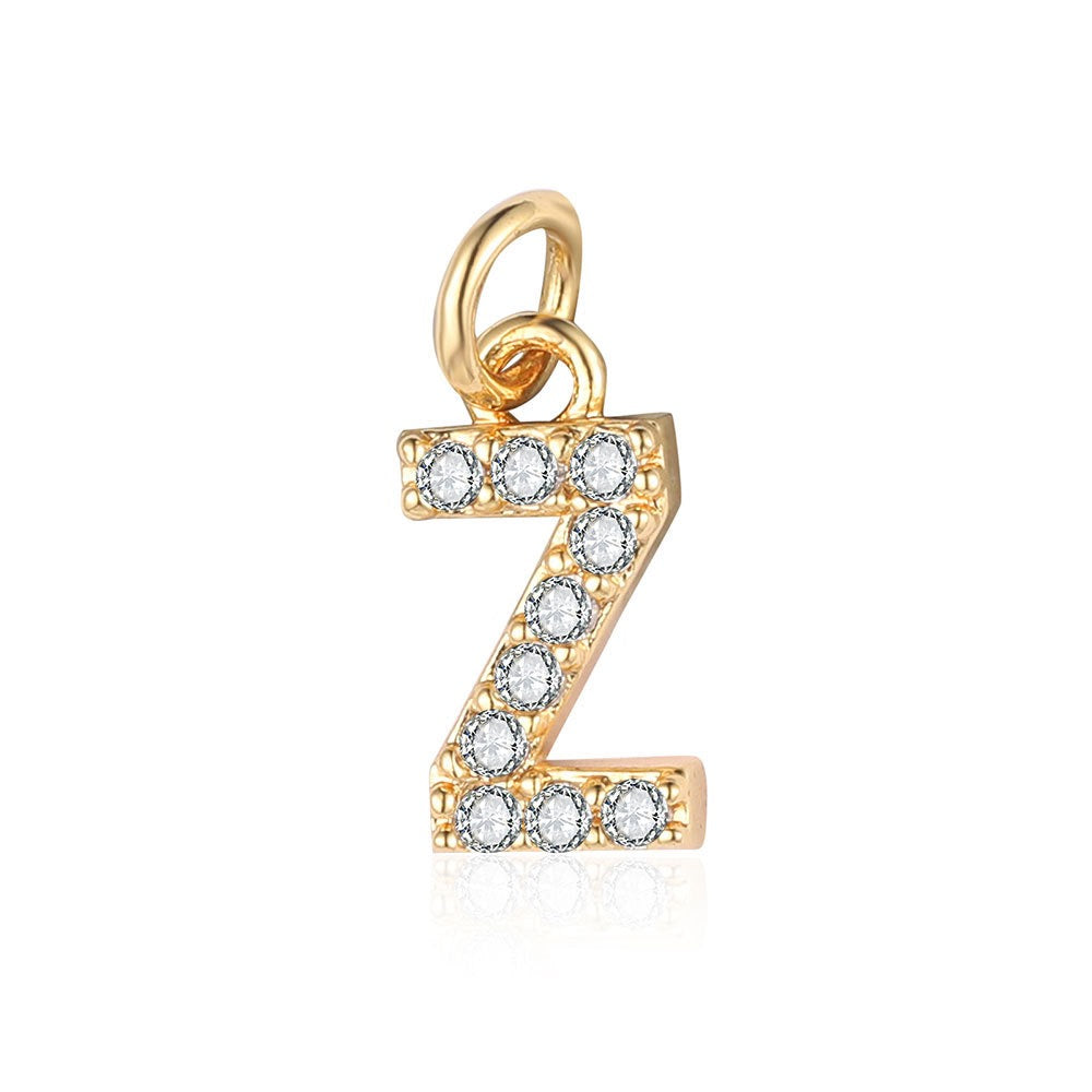 A - Z Initials with cubic zirconia