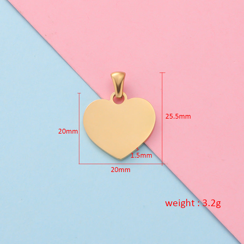 Laser Engraved Charm | Heart Shape | Silver (charm only)