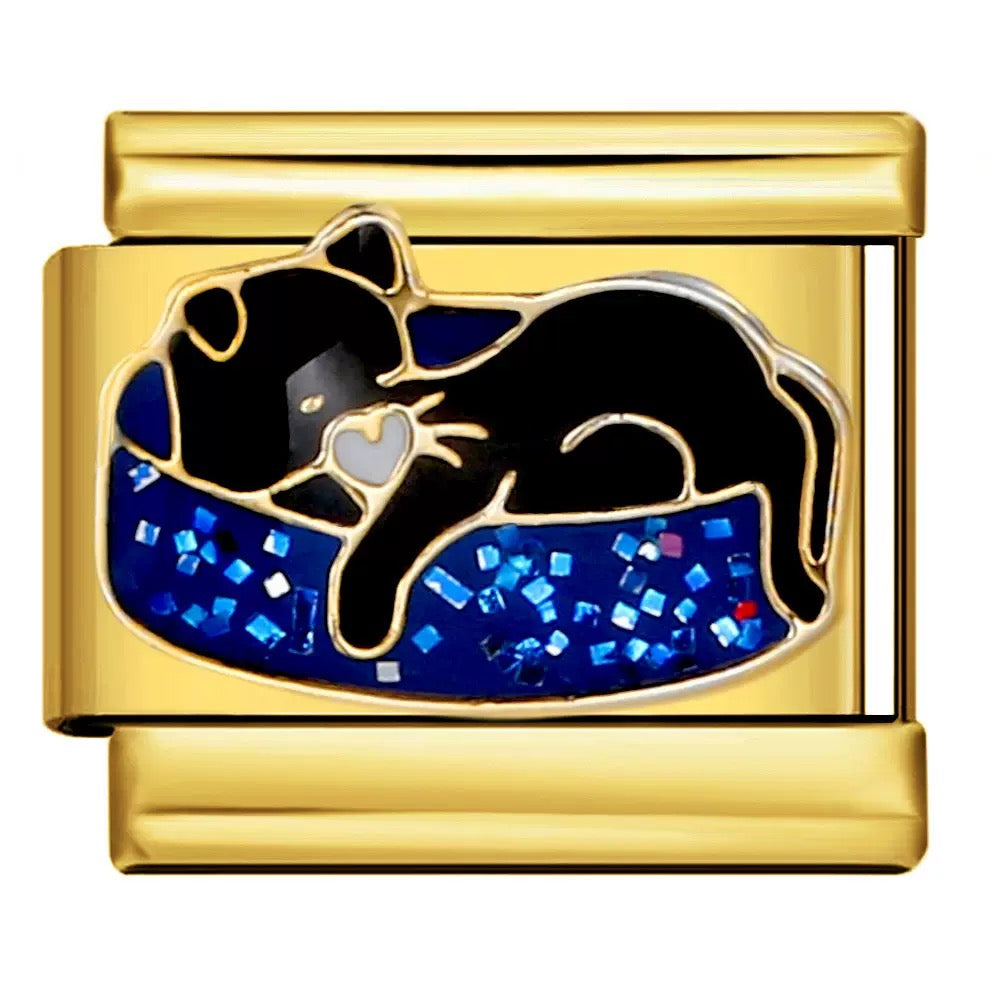 Cat on Pad - Gold