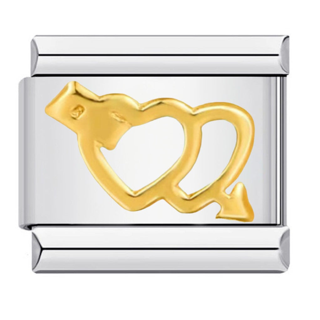 Heart double- silver