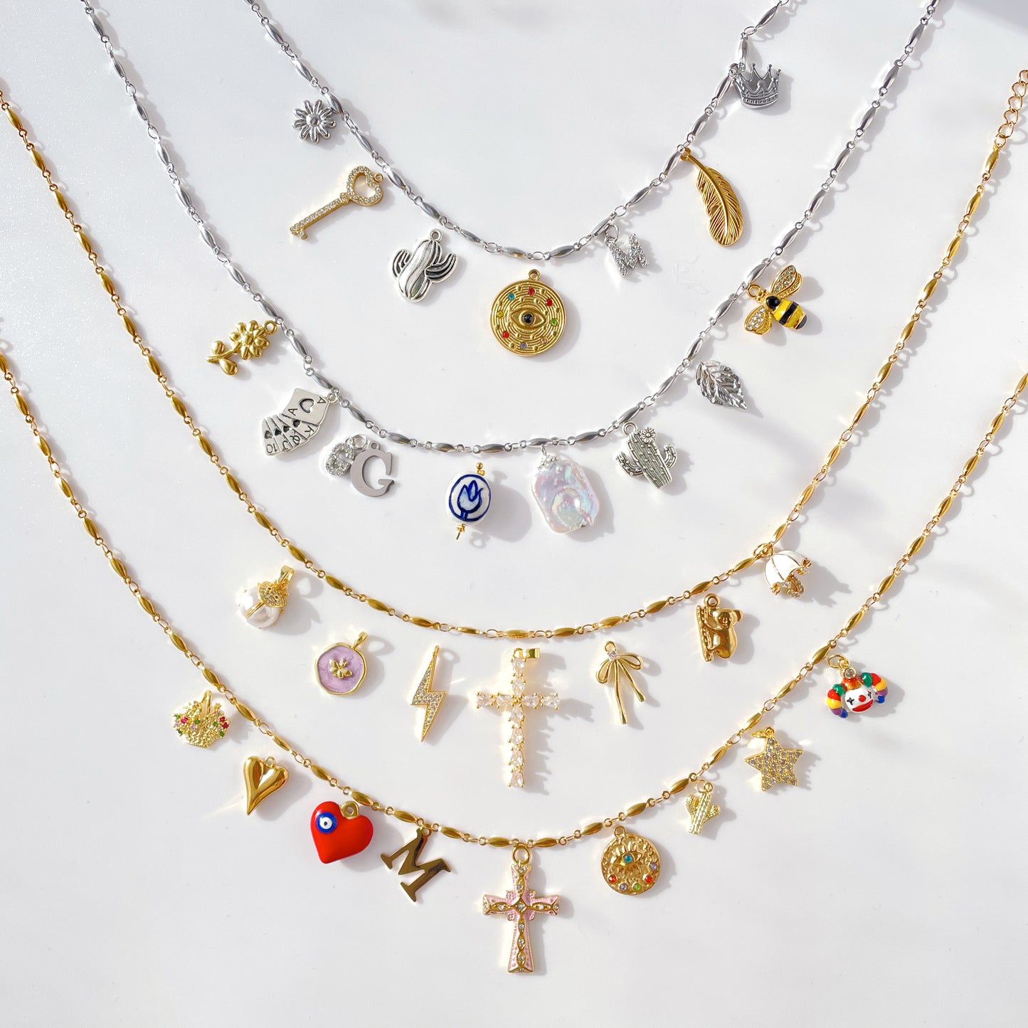Build Your Own Custom Charm Necklace | Rice Chain