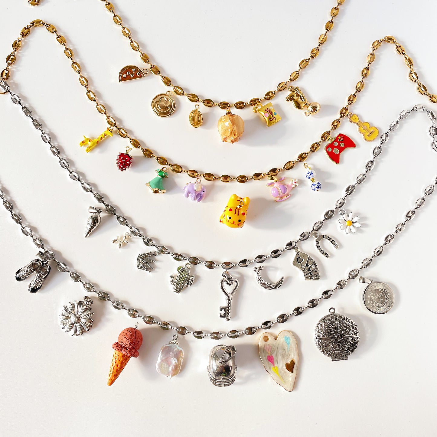Build Your Own Custom Charm Necklace | Pig Nose Chain