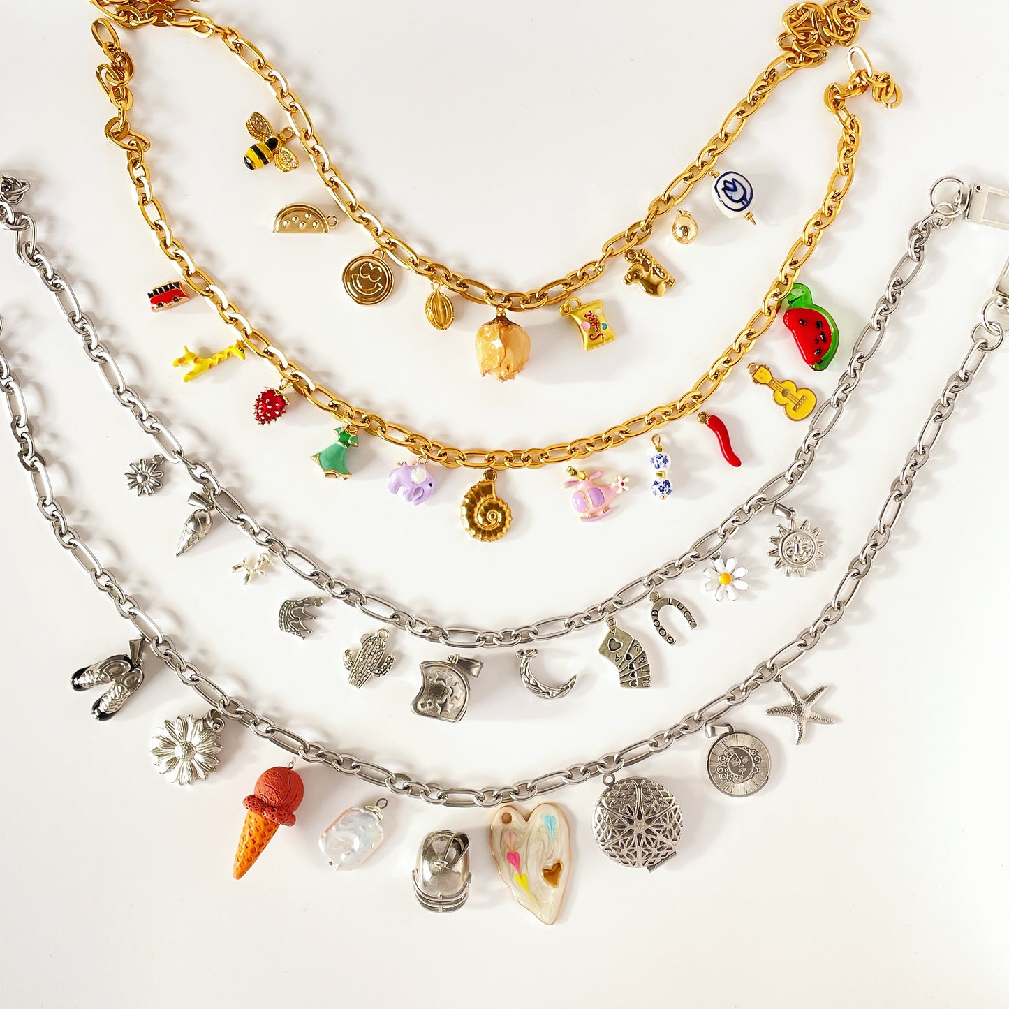Build Your Own Custom Charm Necklace | Figaro Chain