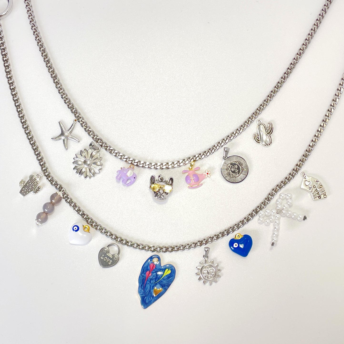 Build Your Own Custom Charm Necklace | Cuban Chain (Silver)