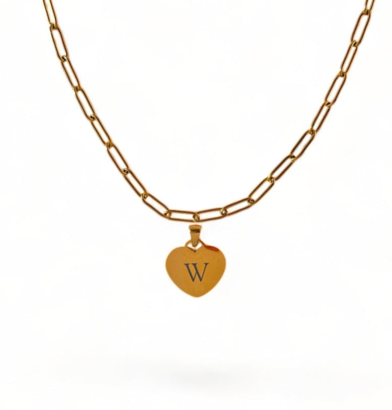 Laser Engraved Necklace | Paper Clip Chain (Big) | Gold