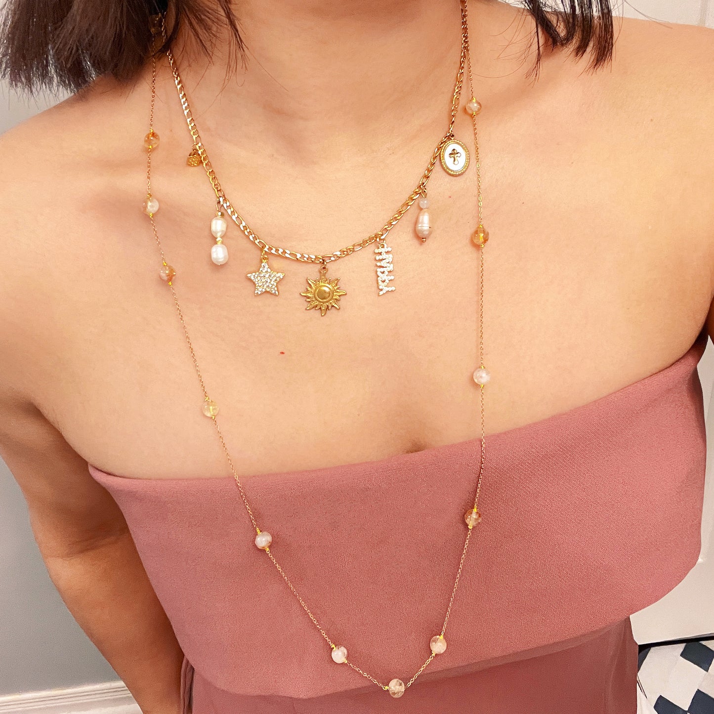 Build Your Own Custom Charm Necklace | Figaro Curb Chain