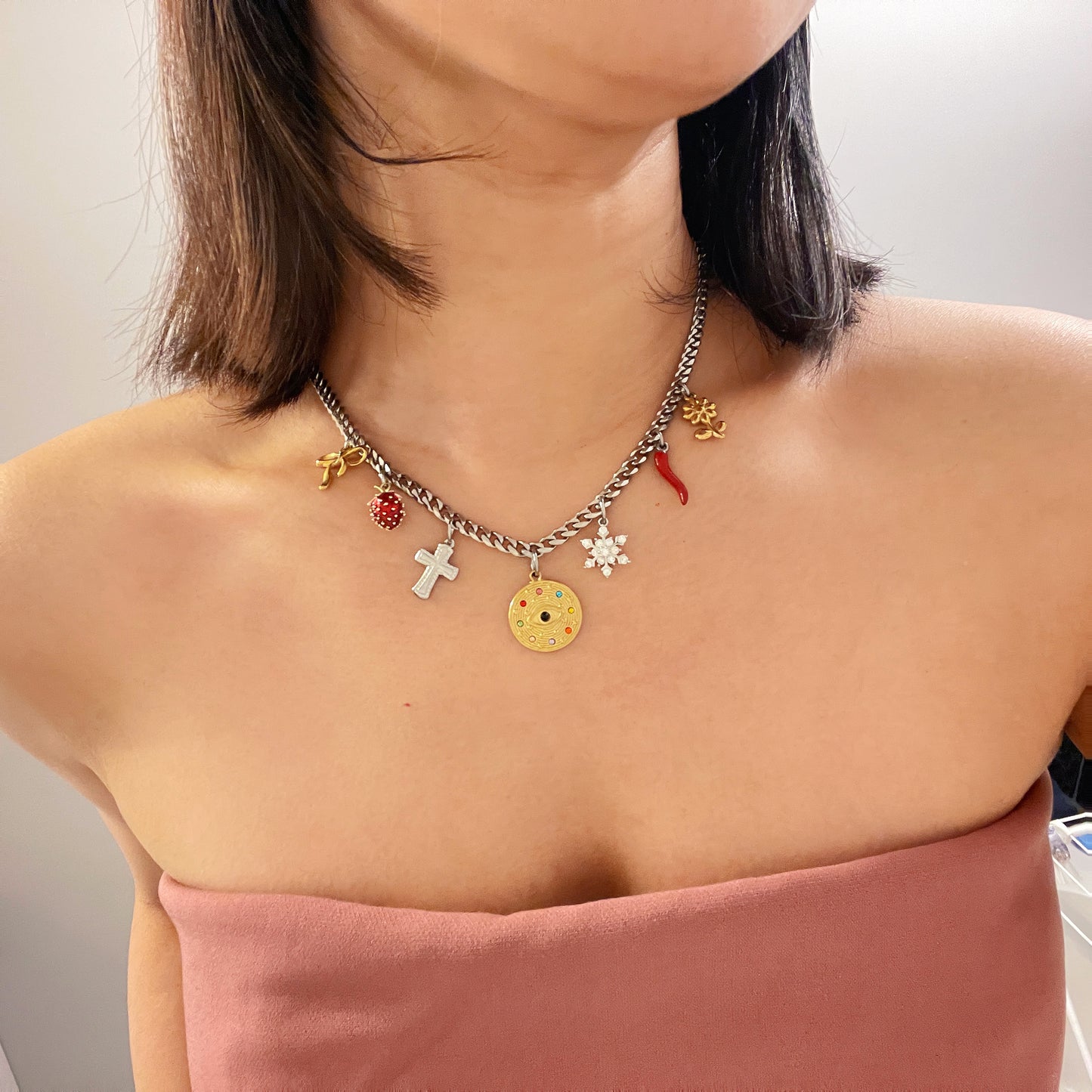 Build Your Own Custom Charm Necklace | Cuban Chain (Silver)