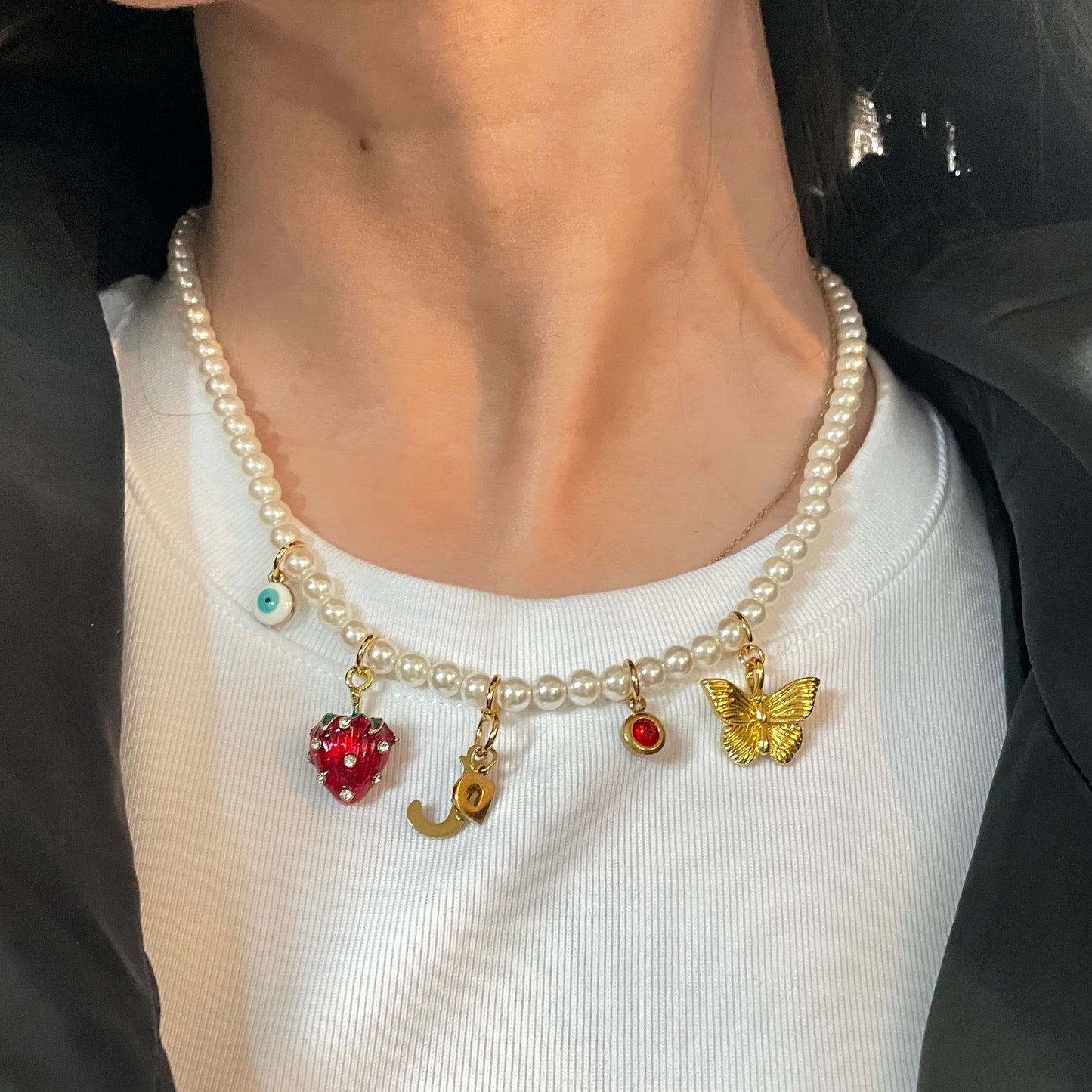 Build Your Own Custom Charm Necklace | Pearl Chain