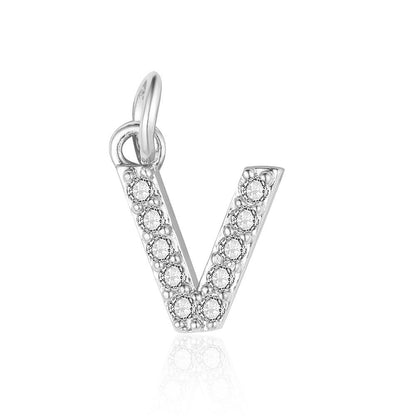 A - Z Initials with cubic zirconia