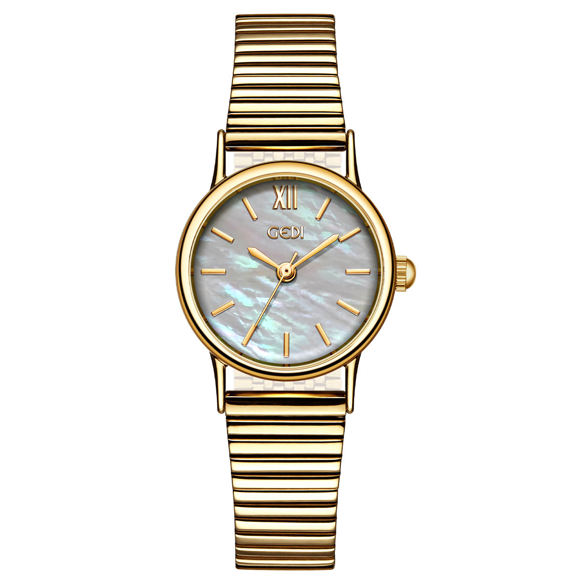 Vintage Mother-of-Pearl Inspired Dial Gold Watch