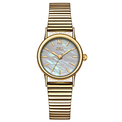 Vintage Mother-of-Pearl Inspired Dial Gold Watch