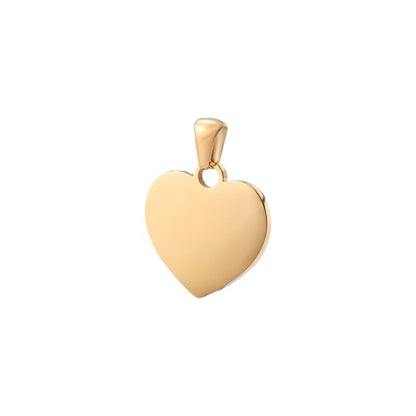 Engraved Charm | Heart Shape | Gold