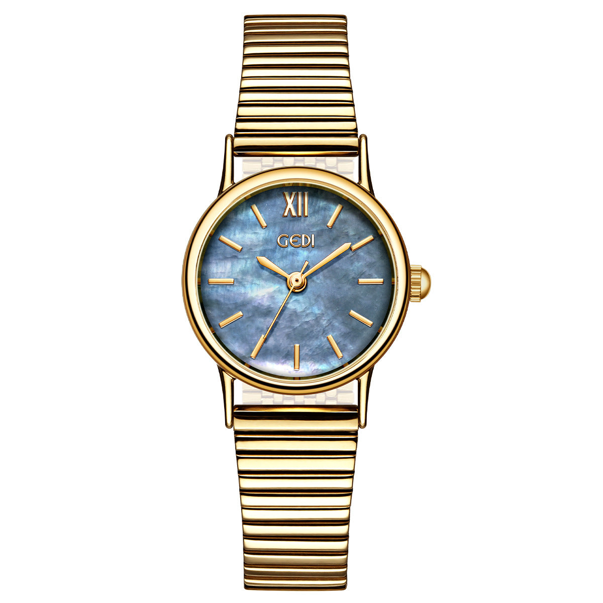 Vintage Mother-of-Pearl Inspired Dial Gold Watch