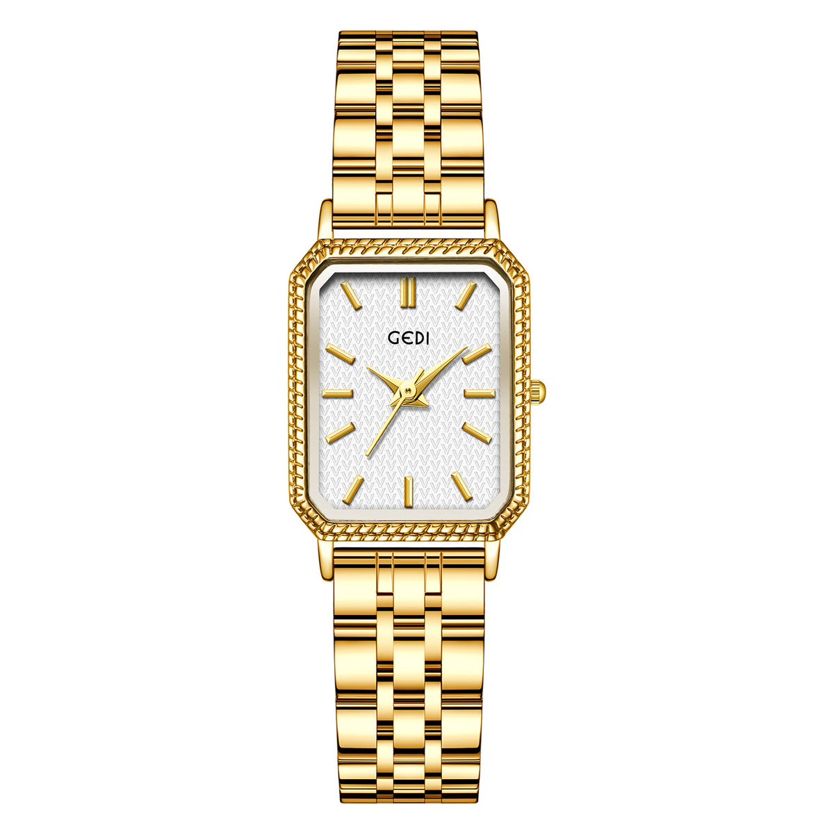 Vintage Rectangle Women’s Watch – Stainless Steel Bracelet, 3ATM Water Resistant Quartz Wristwatch