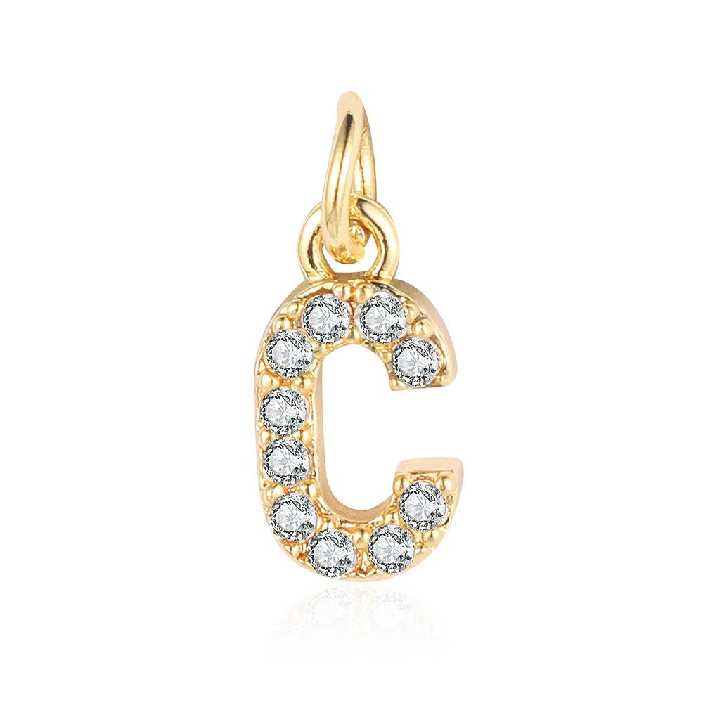 A - Z Initials with cubic zirconia