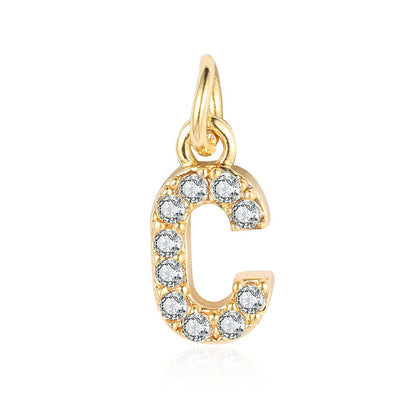 A - Z Initials with cubic zirconia