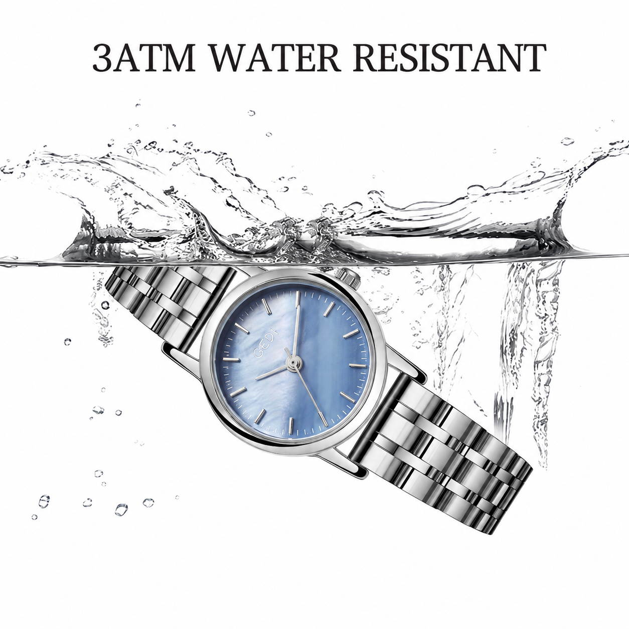 Mother-of-Pearl Dial Women’s Watch – Stainless Steel Vintage Quartz Wristwatch