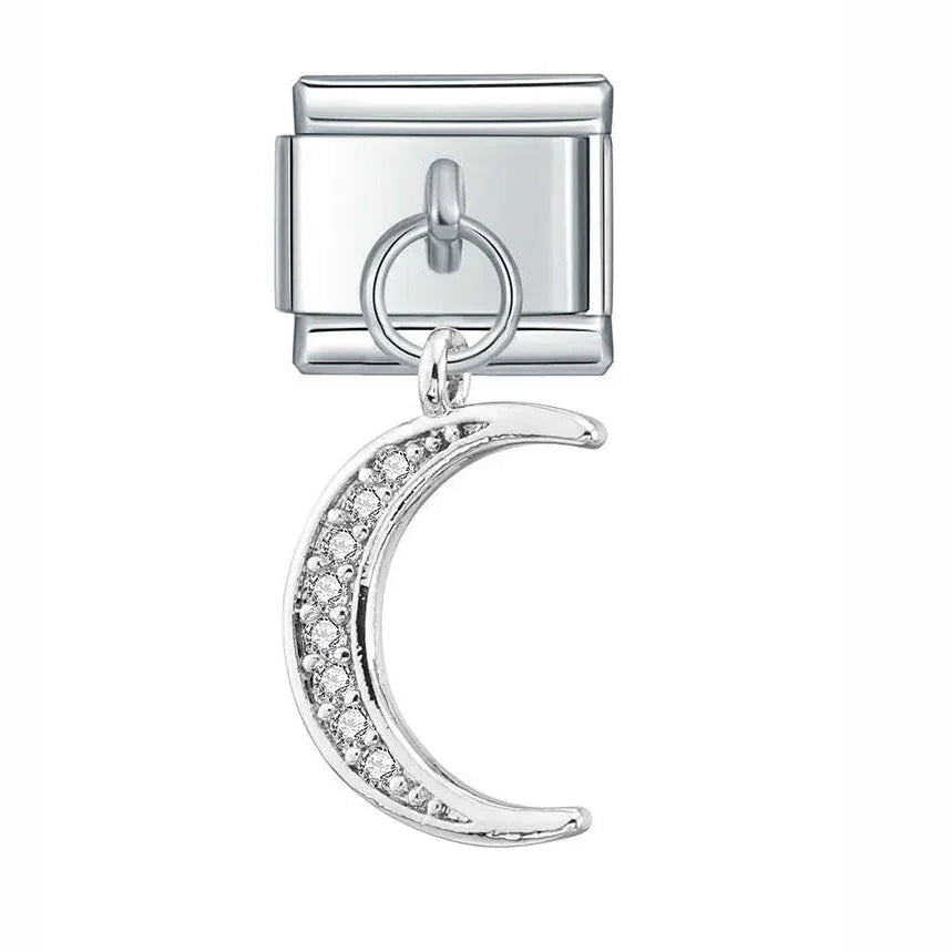 Dangle Charm - Moon silver