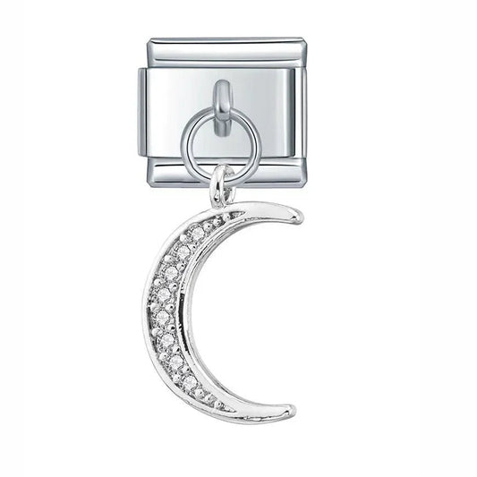 Dangle Charm - Moon silver