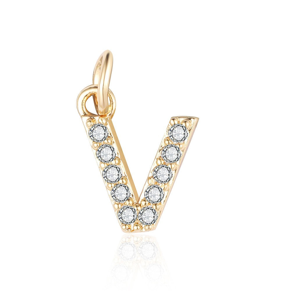 A - Z Initials with cubic zirconia