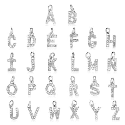A - Z Initials with cubic zirconia