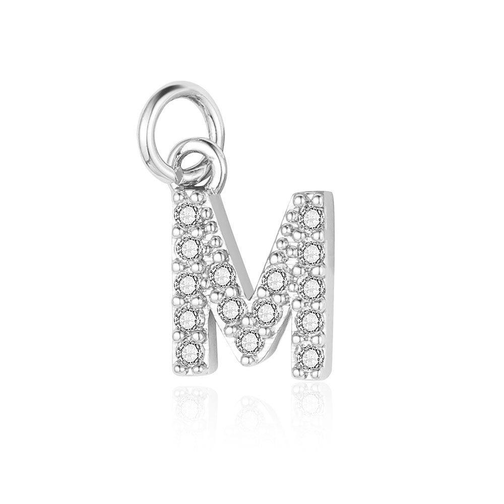 A - Z Initials with cubic zirconia