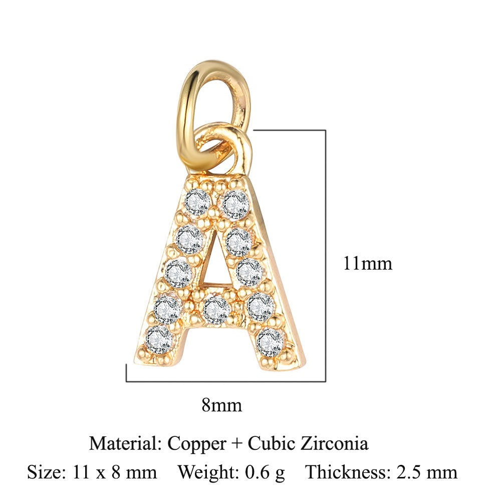 A - Z Initials with cubic zirconia