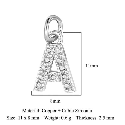 A - Z Initials with cubic zirconia