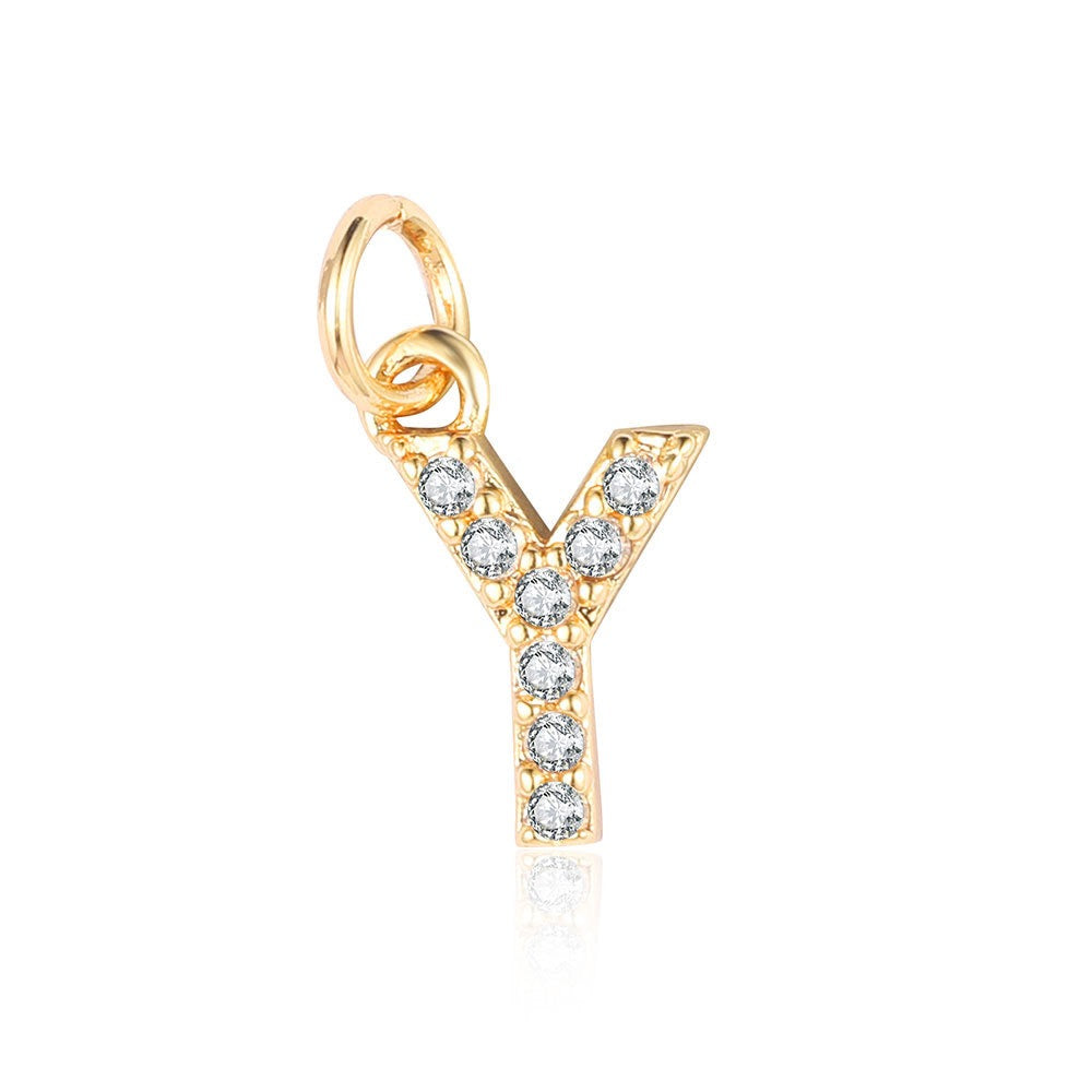 A - Z Initials with cubic zirconia