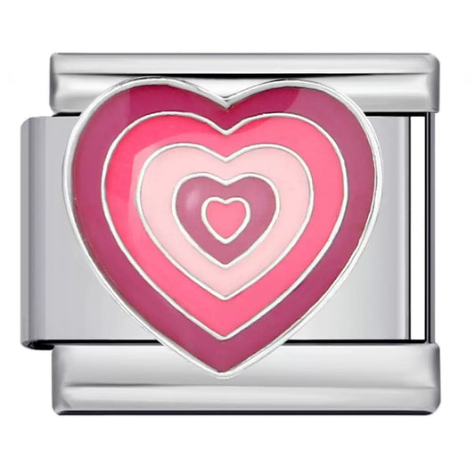 Heart pink layered