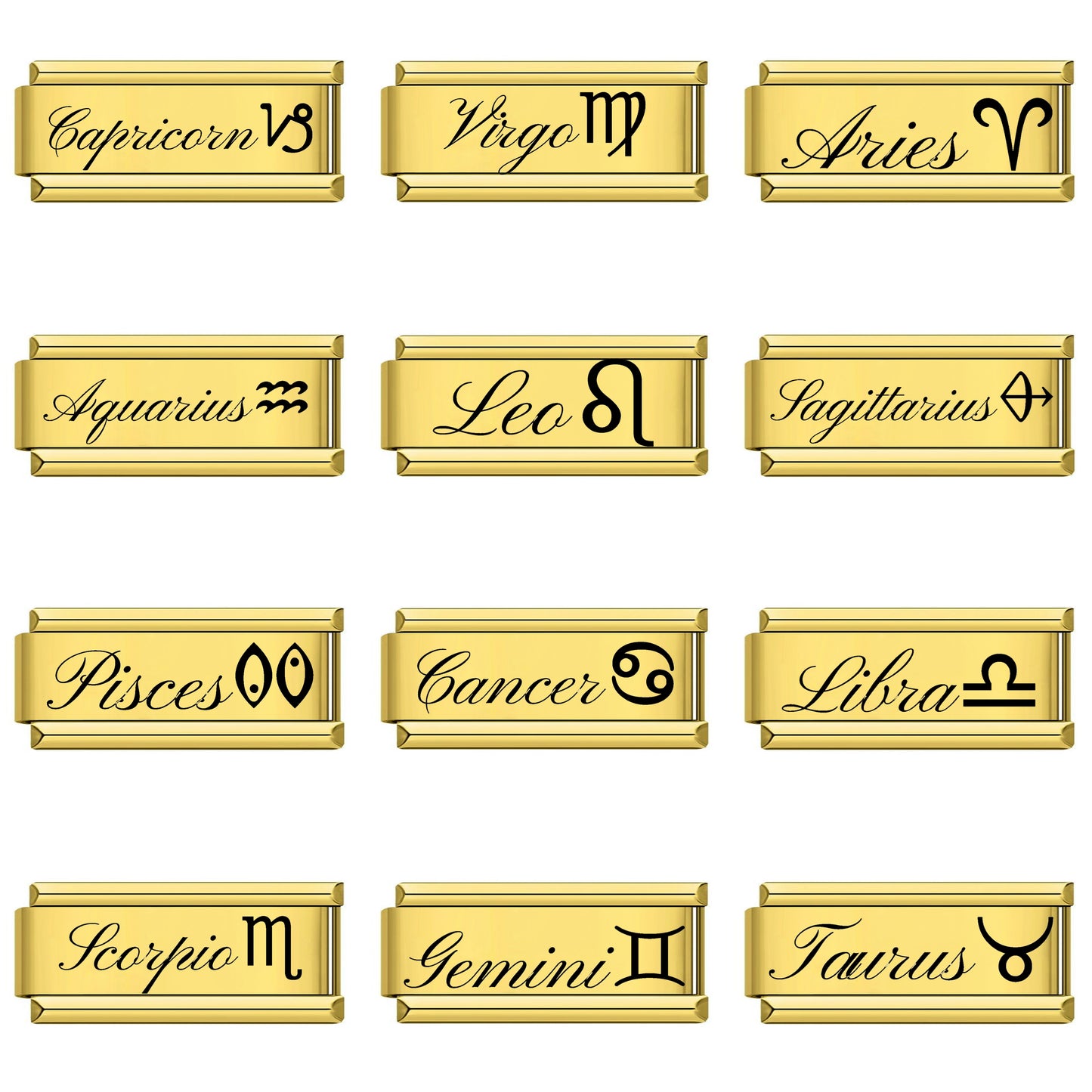 A-Zodiac Signs – on gold