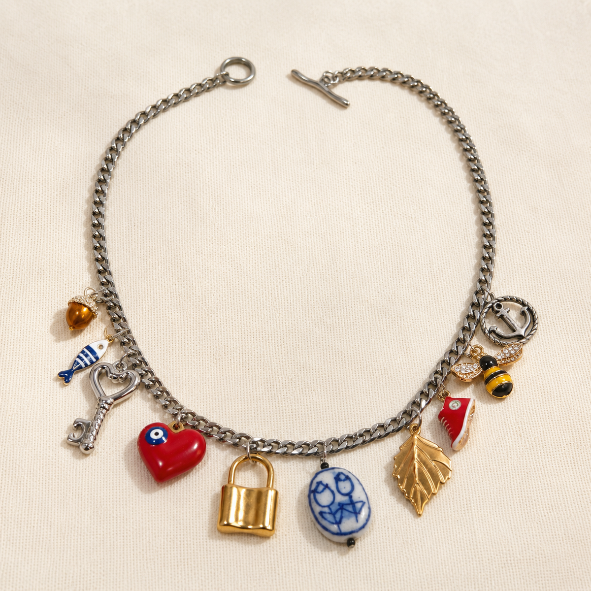 Build Your Own Custom Charm Necklace | Cuban Chain (Silver)