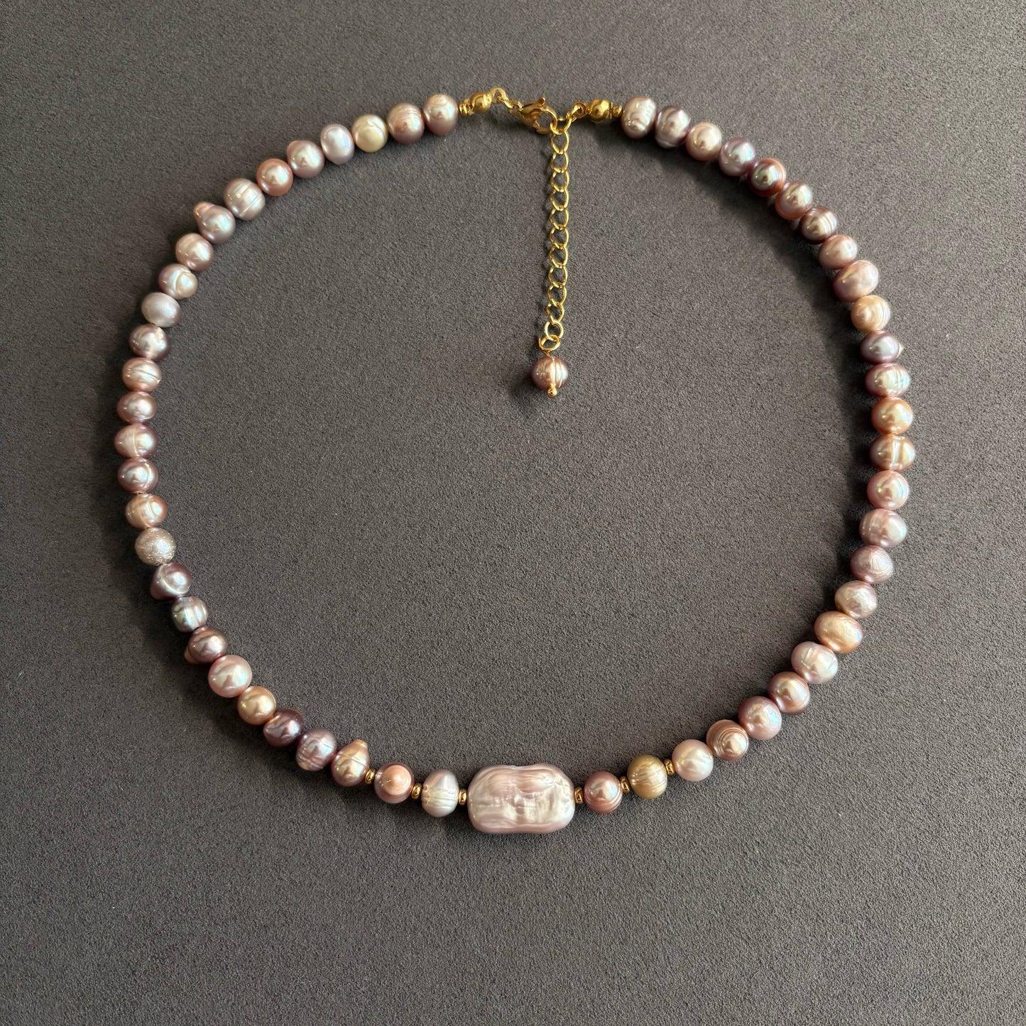 Purple Freshwater Pearl Necklace