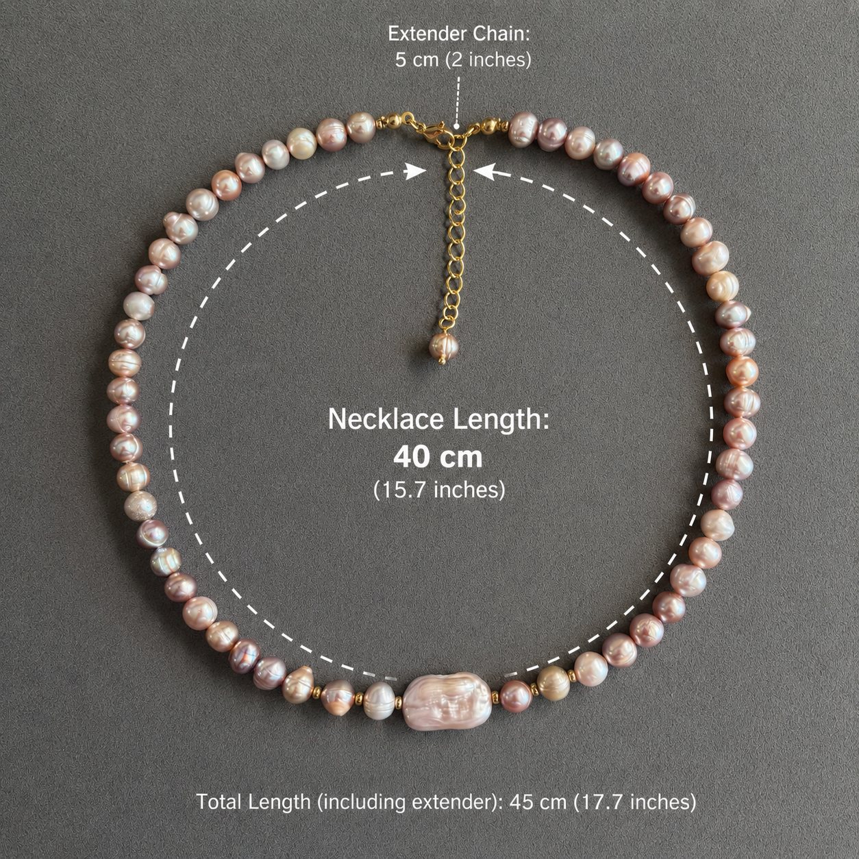 Purple Freshwater Pearl Necklace