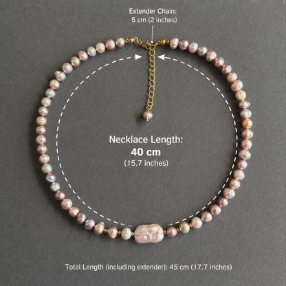 Purple Freshwater Pearl Necklace
