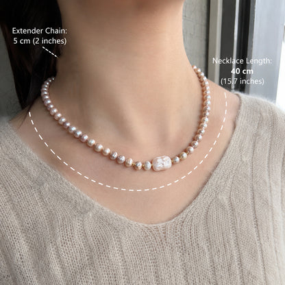 Purple Freshwater Pearl Necklace